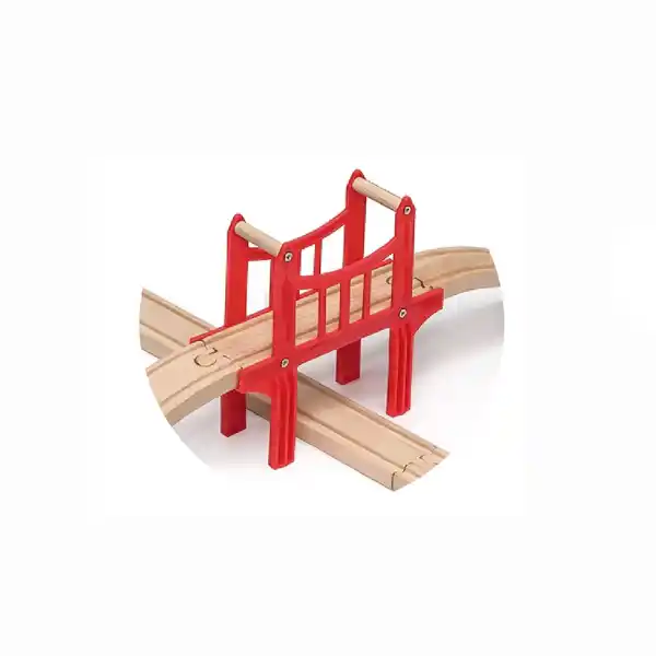 Деревянная железная дорога с поездом и аксессуарами, 39 элементов