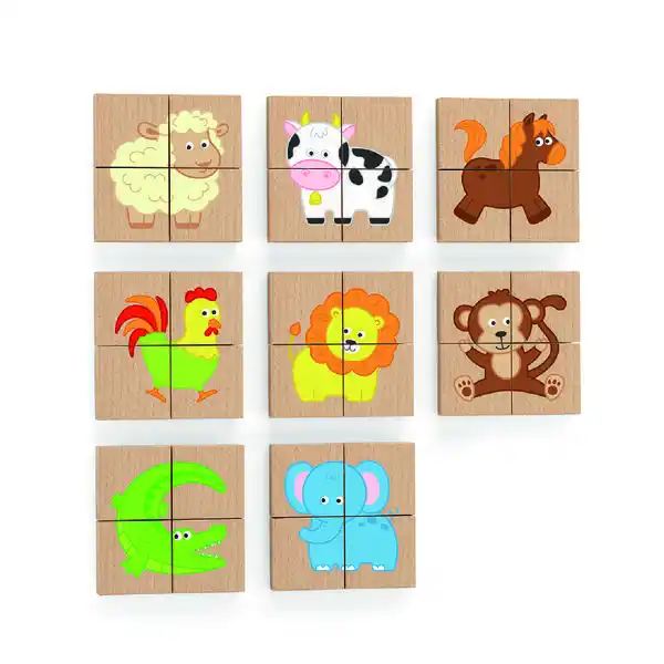 Puzzle-uri magnetice „Animale”32 elem.