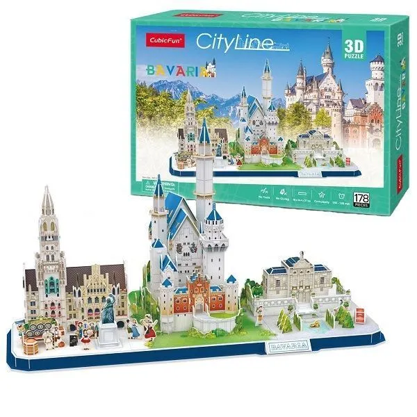 3D puzzle “Atracții turistice în Bavaria”, 178 elemente