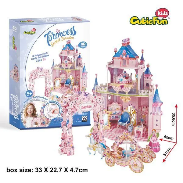 3D puzzle “Grădina Secretă a Prințesei”, 92 elemente