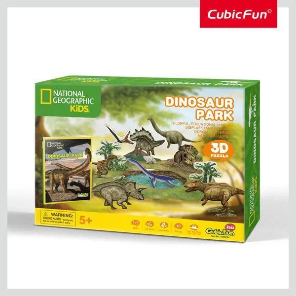 3D puzzle “Parcul cu dinozauri”, 43 elemente