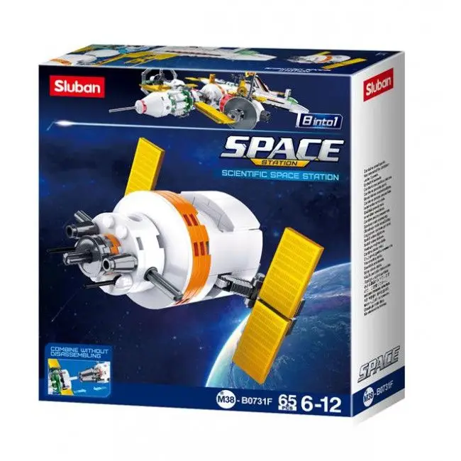 Set de construcție ”Statie cosmica internationala”, 8 modele care se asamblează în 1