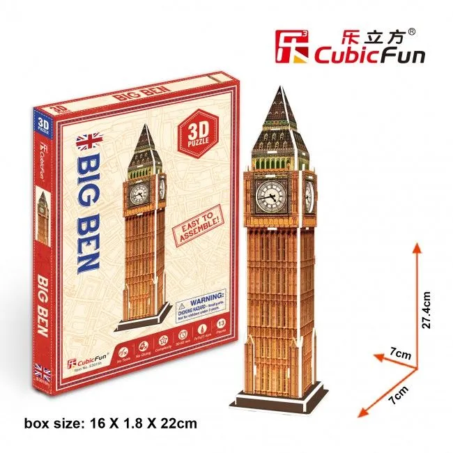 3D puzzle “Big Ben”, 13 elemente