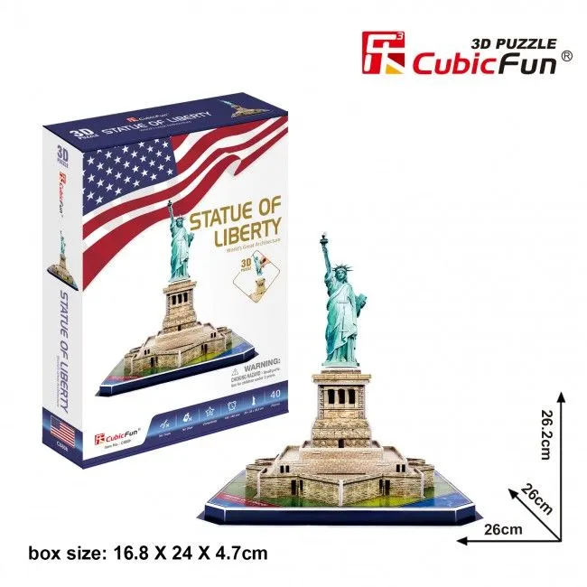 3D puzzle “Statuia Libertății” (U.S.A), 39 elemente