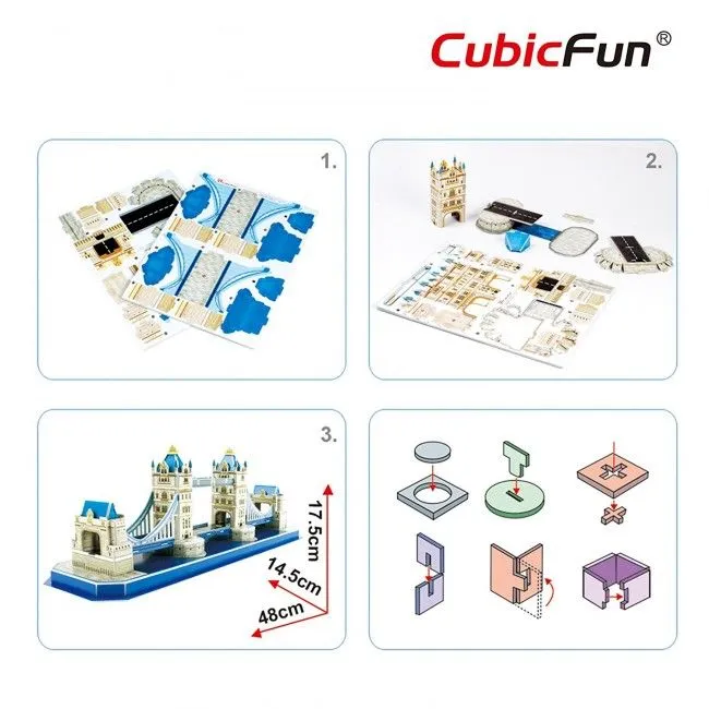 3D puzzle “Podul Turnului”, 52 elemente