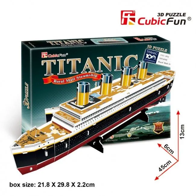 3D puzzle “Titanic”, model mic, 35 elemente