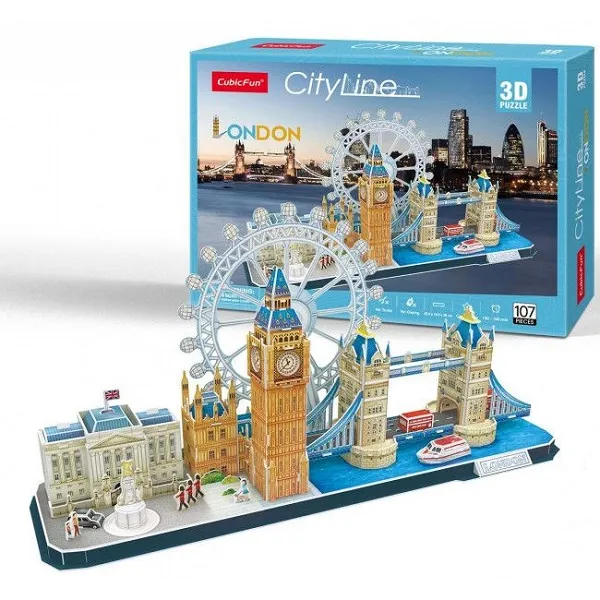 3D puzzle “Atracțiile turistice ale Londrei”, 107 elemente