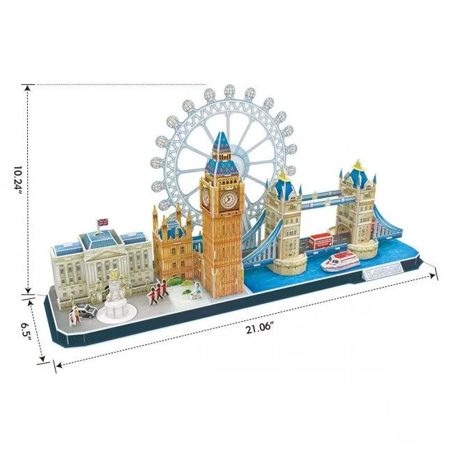 3D puzzle “Atracțiile turistice ale Londrei”, 107 elemente