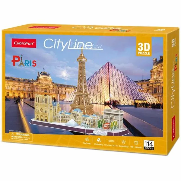 3D puzzle “Atracții turistice în Paris”, 114 elemente