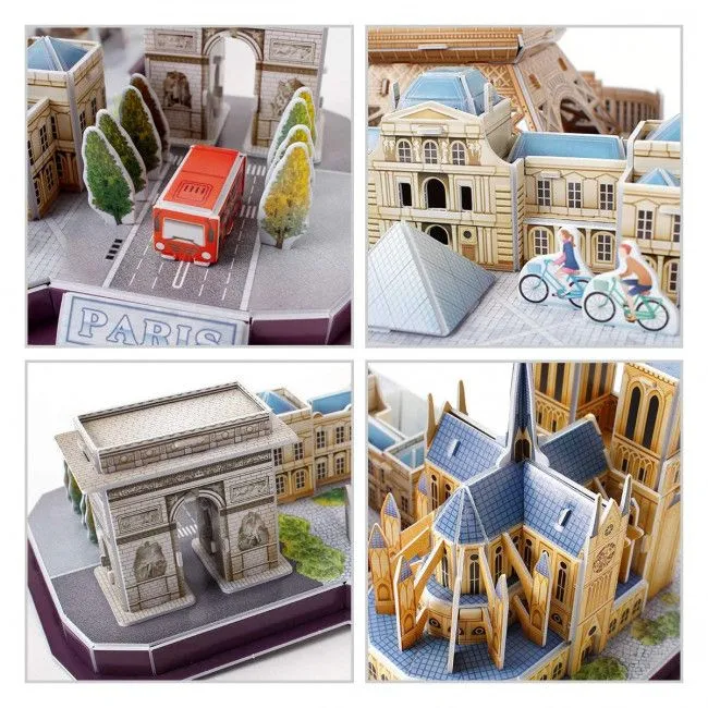 3D puzzle “Atracții turistice în Paris”, 114 elemente