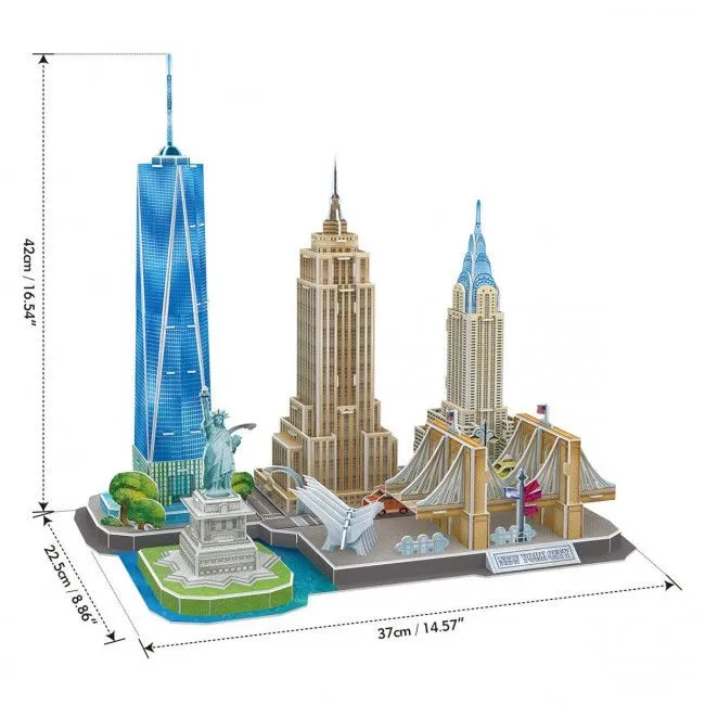 3D puzzle “Atracții turistice a New York-ului”, 114 elemente