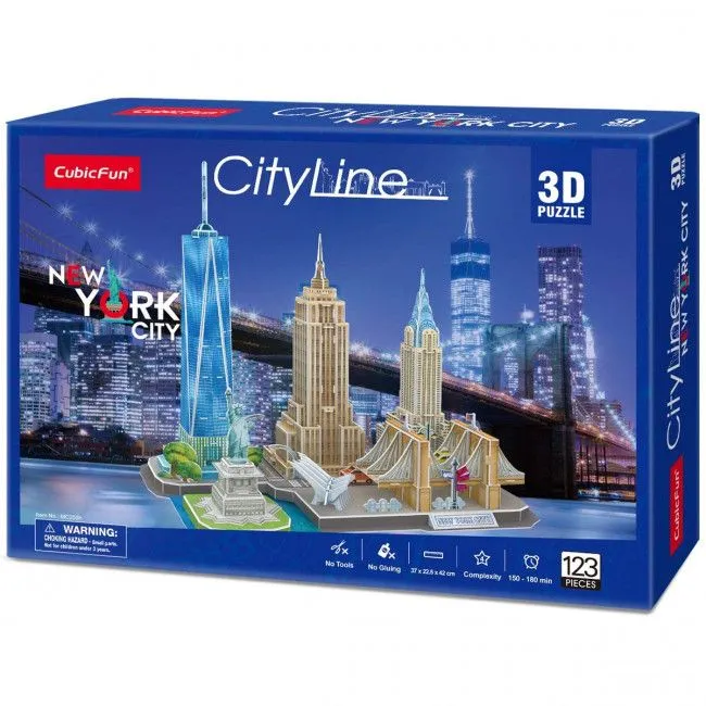 3D puzzle “Atracții turistice a New York-ului”, 114 elemente