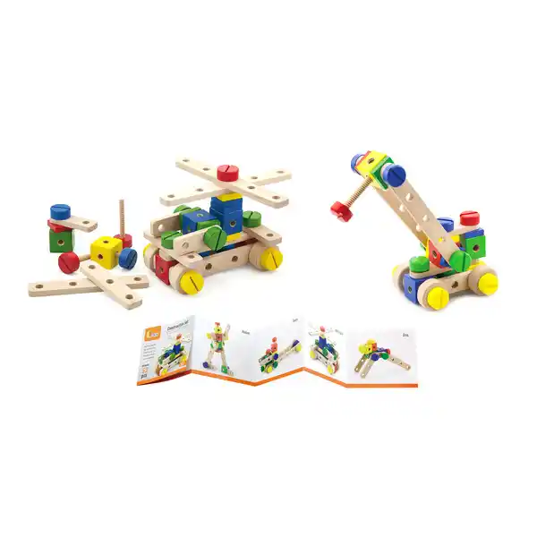 Constructor din lemn cu 53 elem.