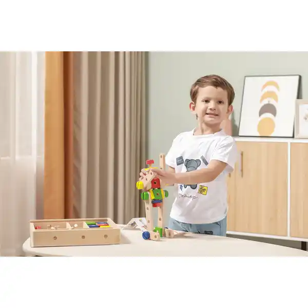 Constructor din lemn cu 53 elem.