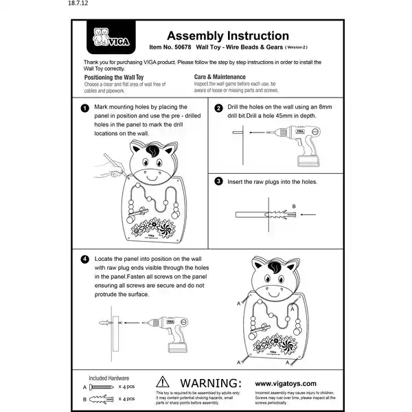 Busyboard (de perete) – „Căluțul cu labirint”