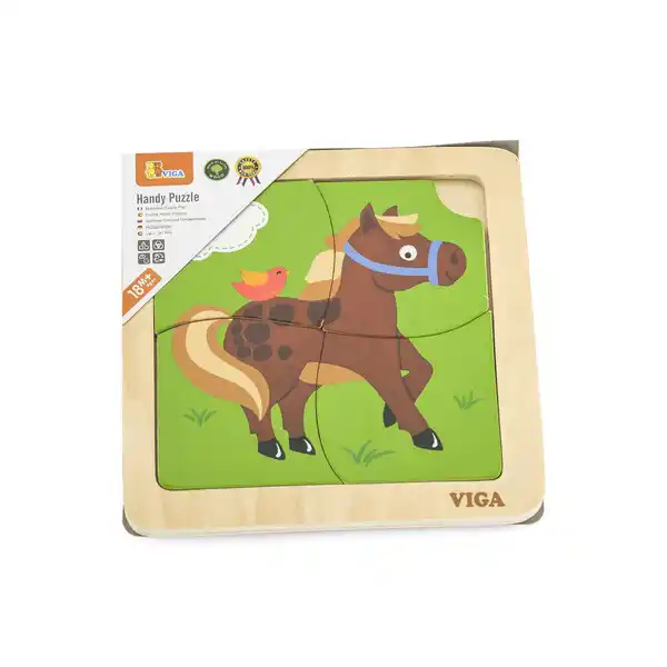 Деревянный мини-пазл “Лошадь”