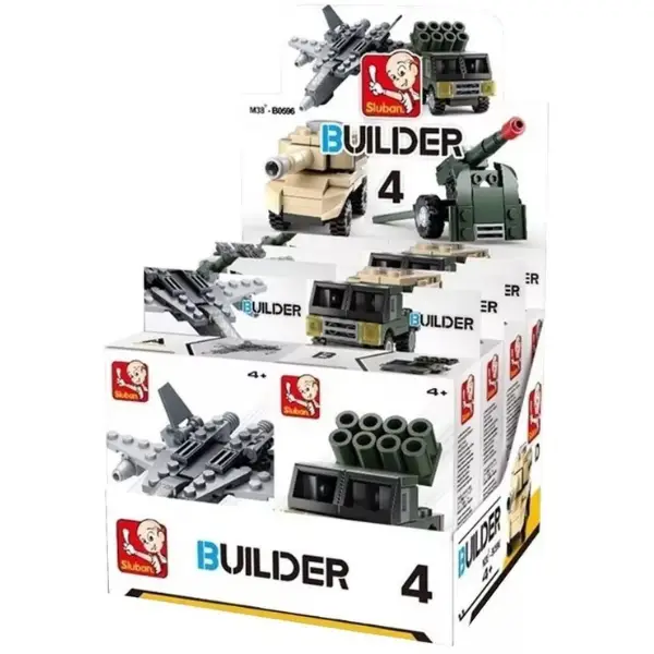 Set de construcție ”Transport militar”, 4 modele, de la 38 pînă la 45 elem.