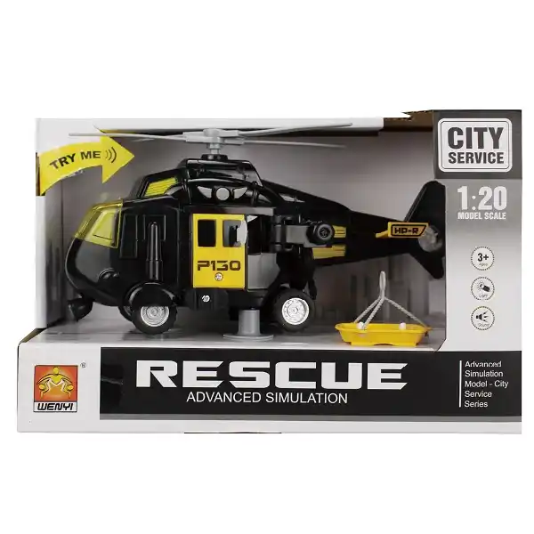 1:20 Инерционный спасательный вертолет (свет / звук)