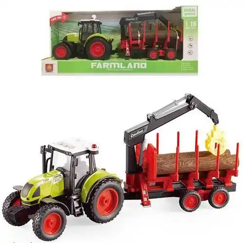 1:16 Инерционный трактор “Trailered Farm Tractor” (свет / звук)