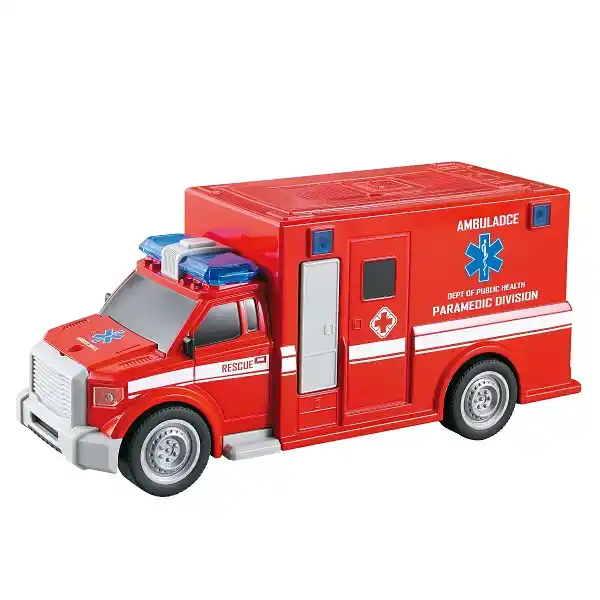 1:20 Инерционная Скорая помощь Фургон (свет / звук)