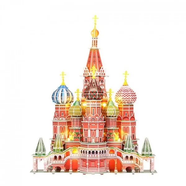 3D Puzzle „Catedrala Sf. Vasile” cu iluminare LED, 224 elemente