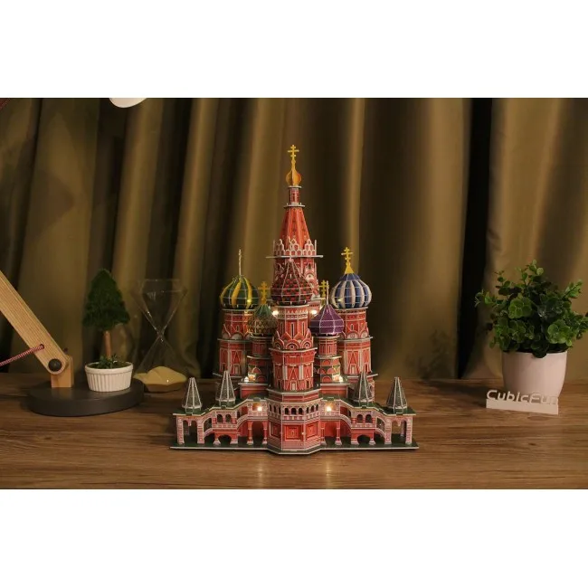 3D Puzzle „Catedrala Sf. Vasile” cu iluminare LED, 224 elemente
