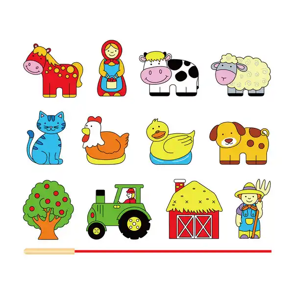 Развивающая игра со шнурком "Ферма"