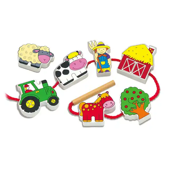 Развивающая игра со шнурком "Ферма"