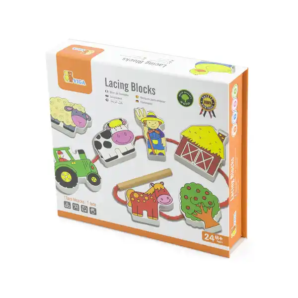 Развивающая игра со шнурком "Ферма"