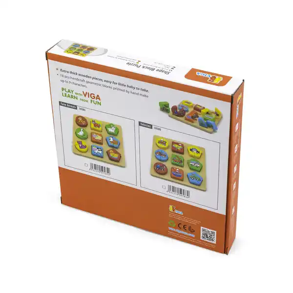 Деревянный пазл-сортер "Животные на ферме"