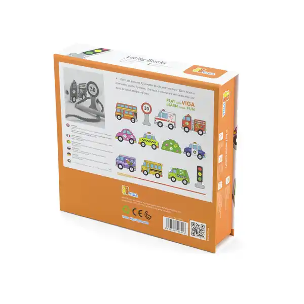 Развивающая игра со шнурком "Машины"