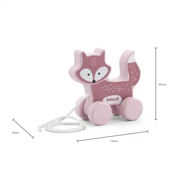 Каталка на веревке "Лисичка"