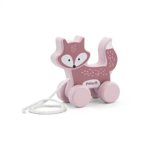 Каталка на веревке "Лисичка"