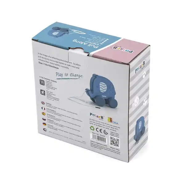 Каталка на веревке “Слон”