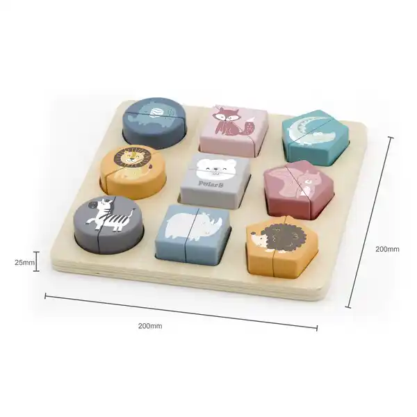 Деревянный пазл-сортер “Дикие животные”