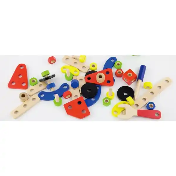 Деревянный конструктор из 68 элементов