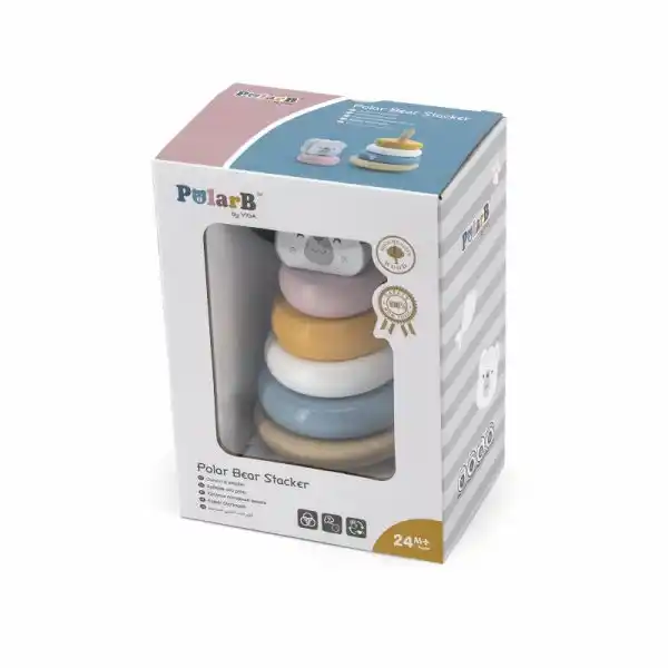 Пирамидка детская "Белый медведь"