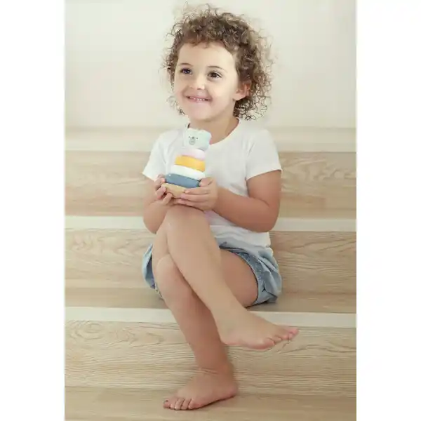 Пирамидка детская "Белый медведь"