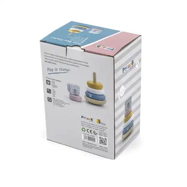 Пирамидка детская "Белый медведь"