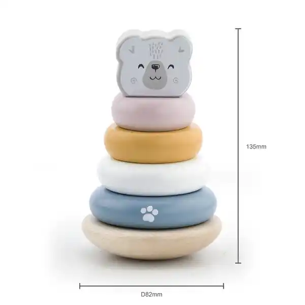 Пирамидка детская "Белый медведь"