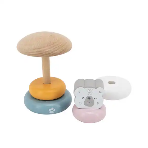 Пирамидка детская "Белый медведь"