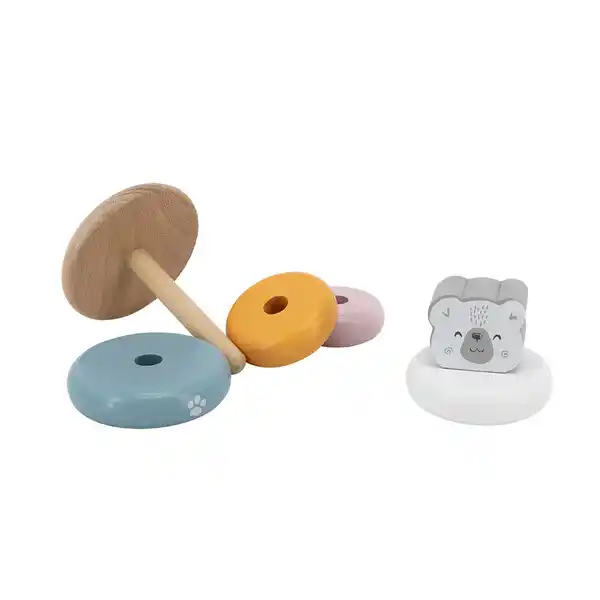 Пирамидка детская "Белый медведь"