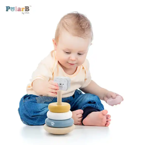 Пирамидка детская "Белый медведь"