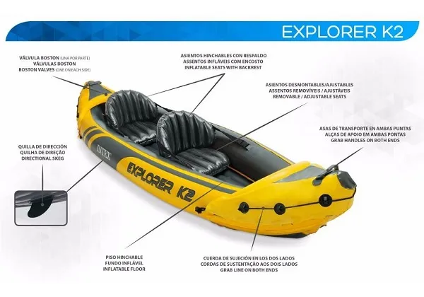 Kayak EXPLORER K2, 312x91x51cm, 2 pers.