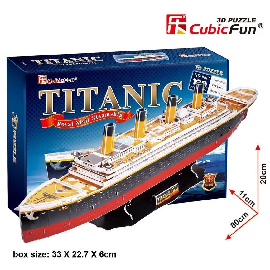 3D puzzle “Titanic”, model mare, 113 elemente