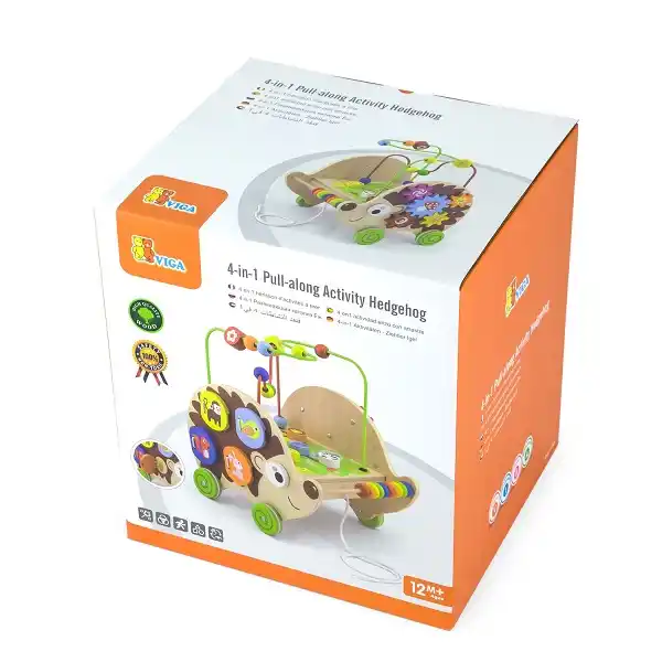 Каталка на веревке с лабиринтом “Ежик”