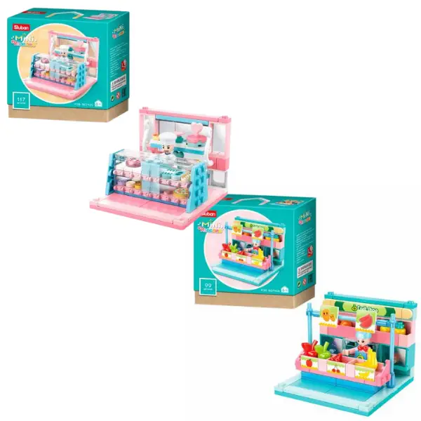 Set de construcție ”Magazine”, 4 modele, de la 99 pînă la 112 elem.
