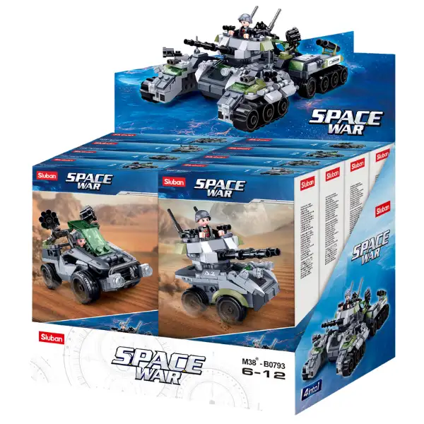 Set de construcție ”Tanc cosmic”, 4 modele care se asamblează în 1