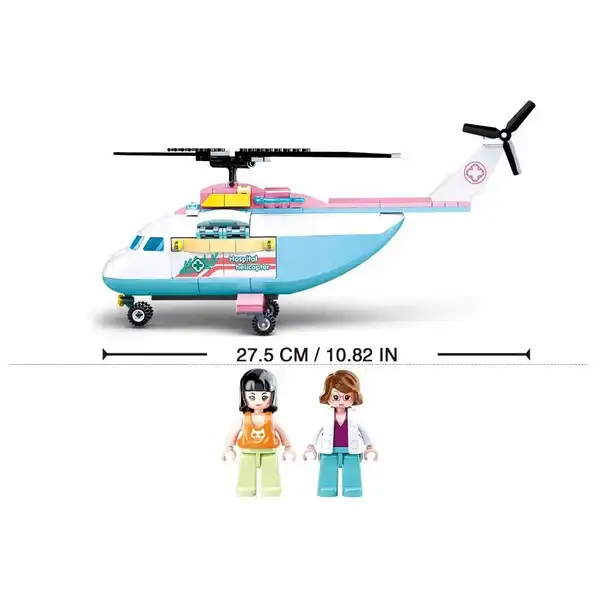 Set de construcție ”Elicopter- ambulanță”, 163 elem.