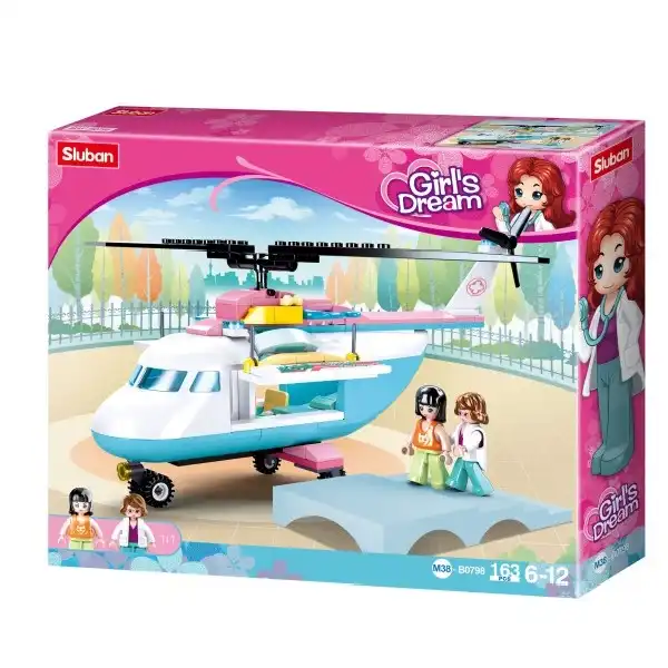 Set de construcție ”Elicopter- ambulanță”, 163 elem.